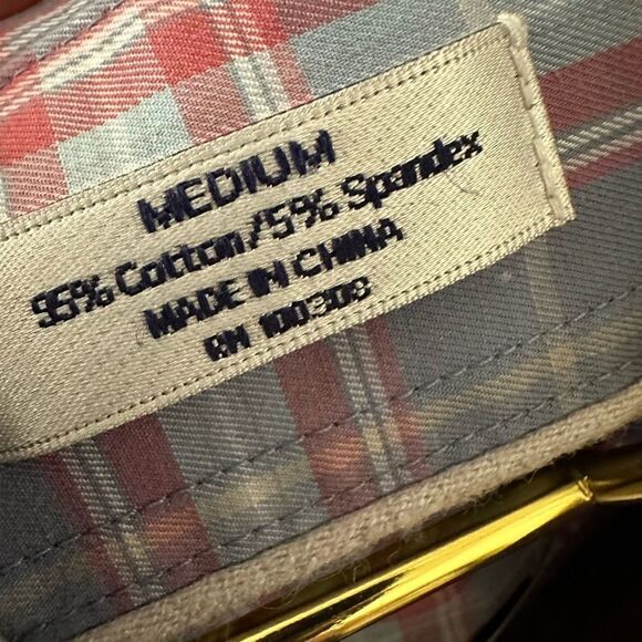 Peter Millar | Mens Plaid Long Sleeve Button Down Cotton Blend Golfing Shirt | M - Picture 4 of 5